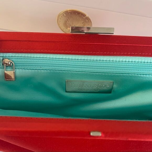 Tiffany & Co. Holly Satin Clutch - Red - Picture 7 of 11